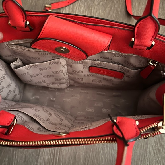 Michael Kors Genuine Red Leather Handbag - Picture 2 of 5